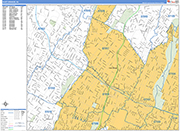 East Orange  Wall Map Basic Style